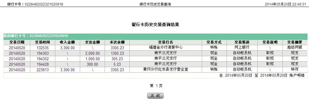 第二次汇款5月21日黄冈客户汇款3300元至农行卡